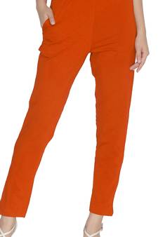  Lyra Rich Orange Free Size Kurti Pant