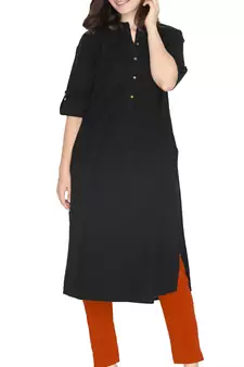  Lyra Squash Orange Free Size Kurti Pant