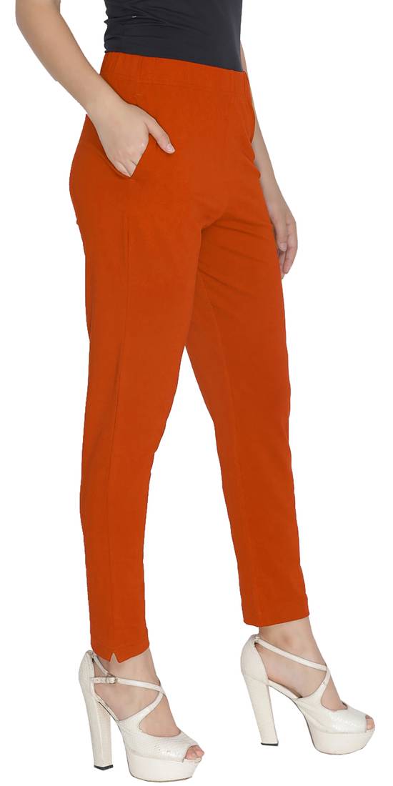  Lyra Squash Orange Free Size Kurti Pant