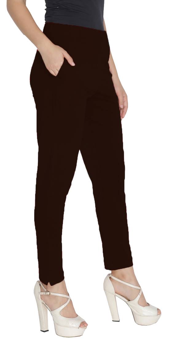  Lyra Coffee Brown Free Size Kurti Pant