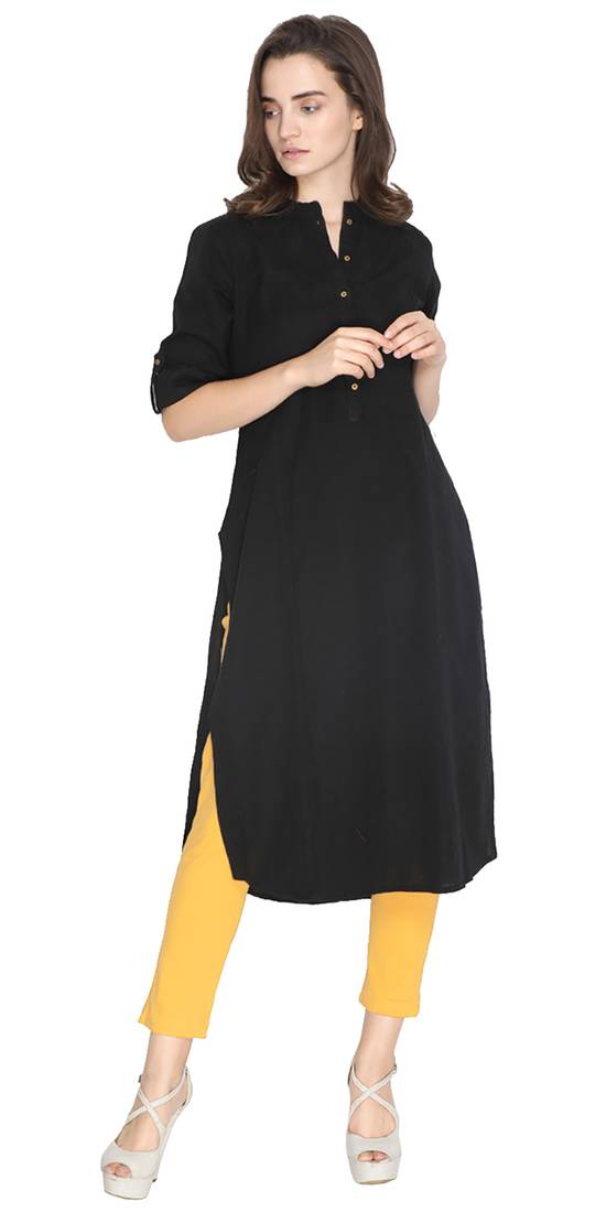  Lyra Pastel Yellow Free Size Kurti Pant