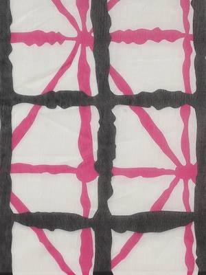 White printed linen saree with blouse 5