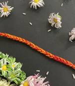 Simple Braided Rakhi Red/Yellow Color Thread Mauli For Raksha Bandhan
