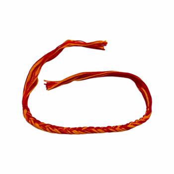 Simple Braided Rakhi Red/Yellow Color Thread Mauli For Raksha Bandhan 4
