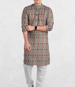 Men's Inde Print Kurta Set