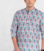 Men's Inde Print Kurta Set