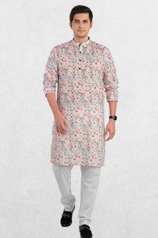 Shiwam Ethnix Men's Inde Print Kurta Set