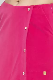 Pink plain viscose shorts