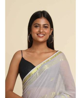 Suta Grey Woven Design Cotton Blend Saree 2