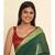 Suta Green Solid Cotton Blend Saree