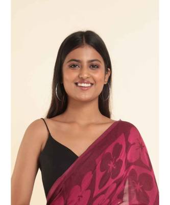 Suta Pink Printed Cotton Blend Saree 2