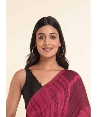 Suta Pink Dyed Cotton Blend Saree 2