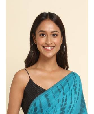Suta Blue Dyed Cotton Blend Saree 6