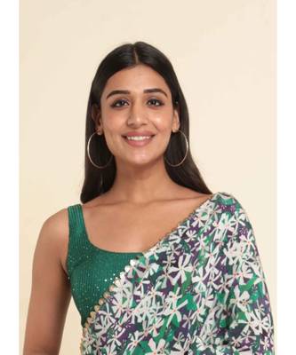 Suta Multi Printed Liva Saree 4