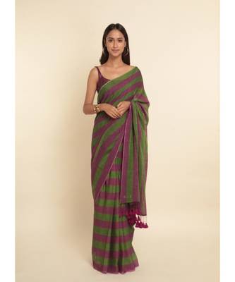 Suta Multi Striped Pure Cotton Saree 3
