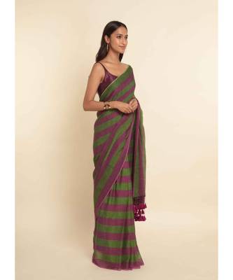 Suta Multi Striped Pure Cotton Saree 9