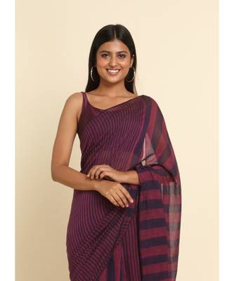 Suta Multi Striped Pure Cotton Saree 2