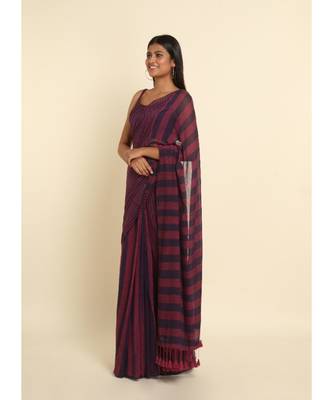 Suta Multi Striped Pure Cotton Saree 3