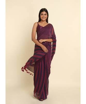 Suta Multi Striped Pure Cotton Saree 6