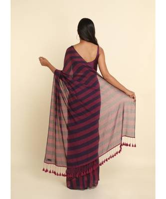 Suta Multi Striped Pure Cotton Saree 7