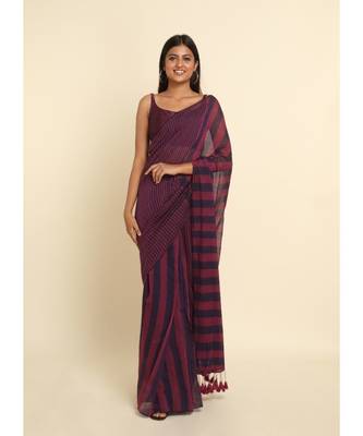 Suta Multi Striped Pure Cotton Saree 9