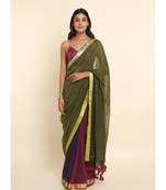 Suta Multi Colourblocked Cotton Blend Saree