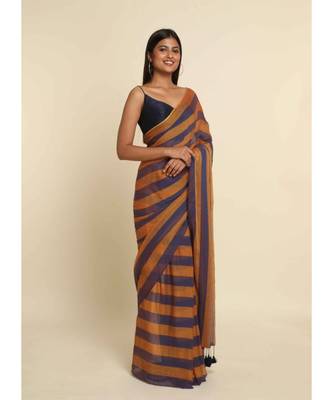 Suta Multi Striped Pure Cotton Saree 1