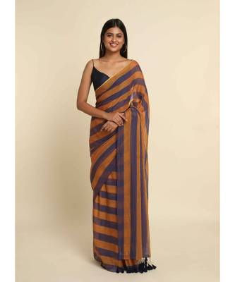 Suta Multi Striped Pure Cotton Saree 4