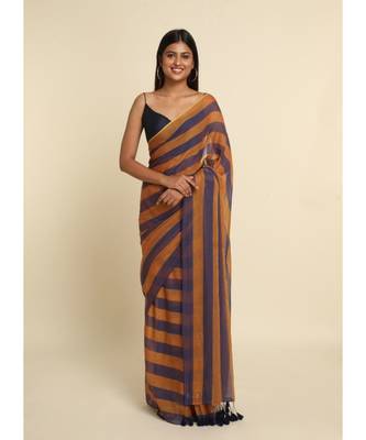 Suta Multi Striped Pure Cotton Saree 6