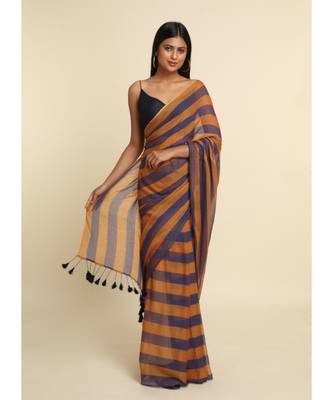Suta Multi Striped Pure Cotton Saree 8