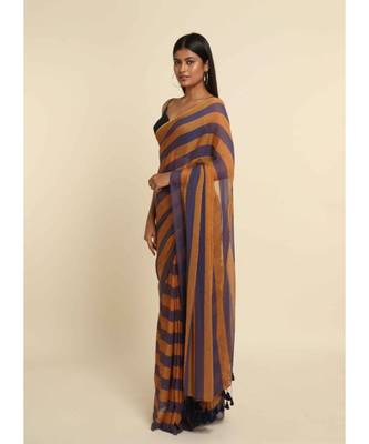 Suta Multi Striped Pure Cotton Saree 11