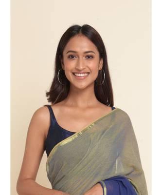 Suta Multi Colourblocked Cotton Blend Saree 4