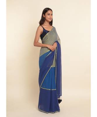 Suta Multi Colourblocked Cotton Blend Saree 1