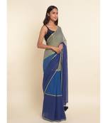 Suta Multi Colourblocked Cotton Blend Saree