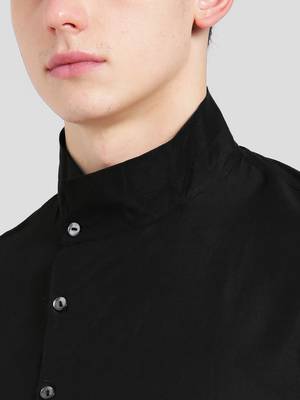 Black cotton plain  kurta with   pajama 5