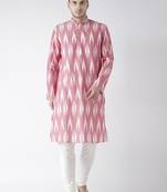 Pink cotton Printed  kurta with   pajama