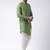 Green cotton plain  kurta with   pajama