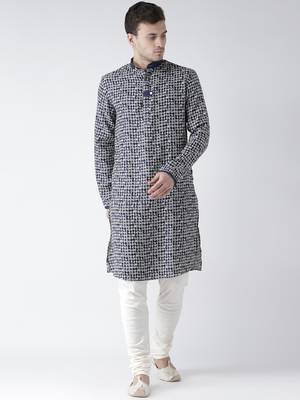 blue cotton Printed  kurta 1