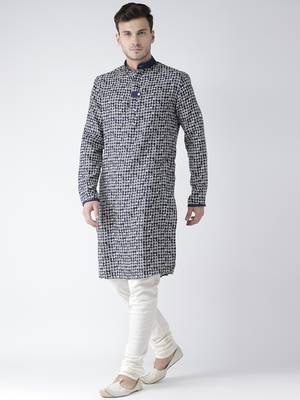 blue cotton Printed  kurta 3