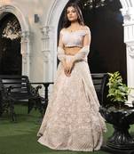 Pink Net Lehenga And Blouse 