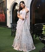 Pink Net Lehenga And Blouse 