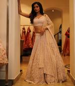 Pink Net Lehenga And Blouse 
