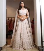 Pink Net Lehenga And Blouse 