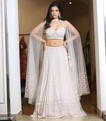 Pink Net Lehenga And Blouse 