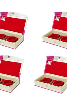 atorakushon Pink Bangel Storage Box Organiser Easy to Carry Pack of 4