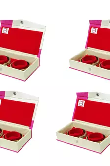atorakushon Pink Bangel Storage Box Organiser Easy to Carry Pack of 4