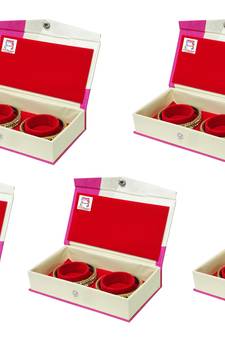 atorakushon Pink Bangel Storage Box Organiser Easy to Carry Pack of 5