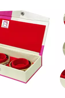 atorakushon Pink Bangel Storage Box Organiser Easy to Carry Pack of 5