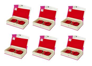 atorakushon Pink Bangel Storage Box Organiser Easy to Carry Pack of 6 1