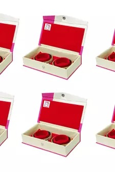 atorakushon Pink Bangel Storage Box Organiser Easy to Carry Pack of 6